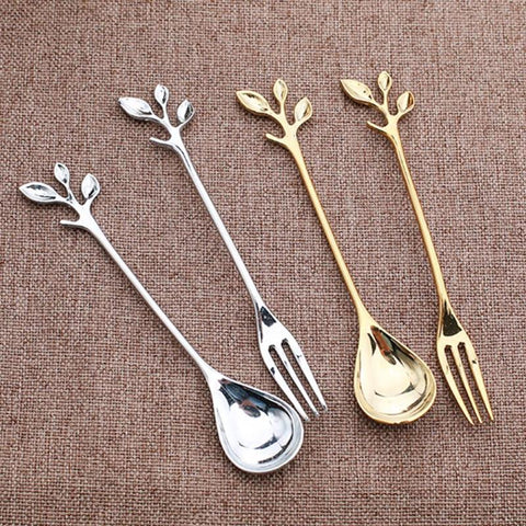 Vintage Retro Fruit Spoon And Fork