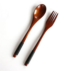 Tableware Wood Fork Spoon Dessert Set